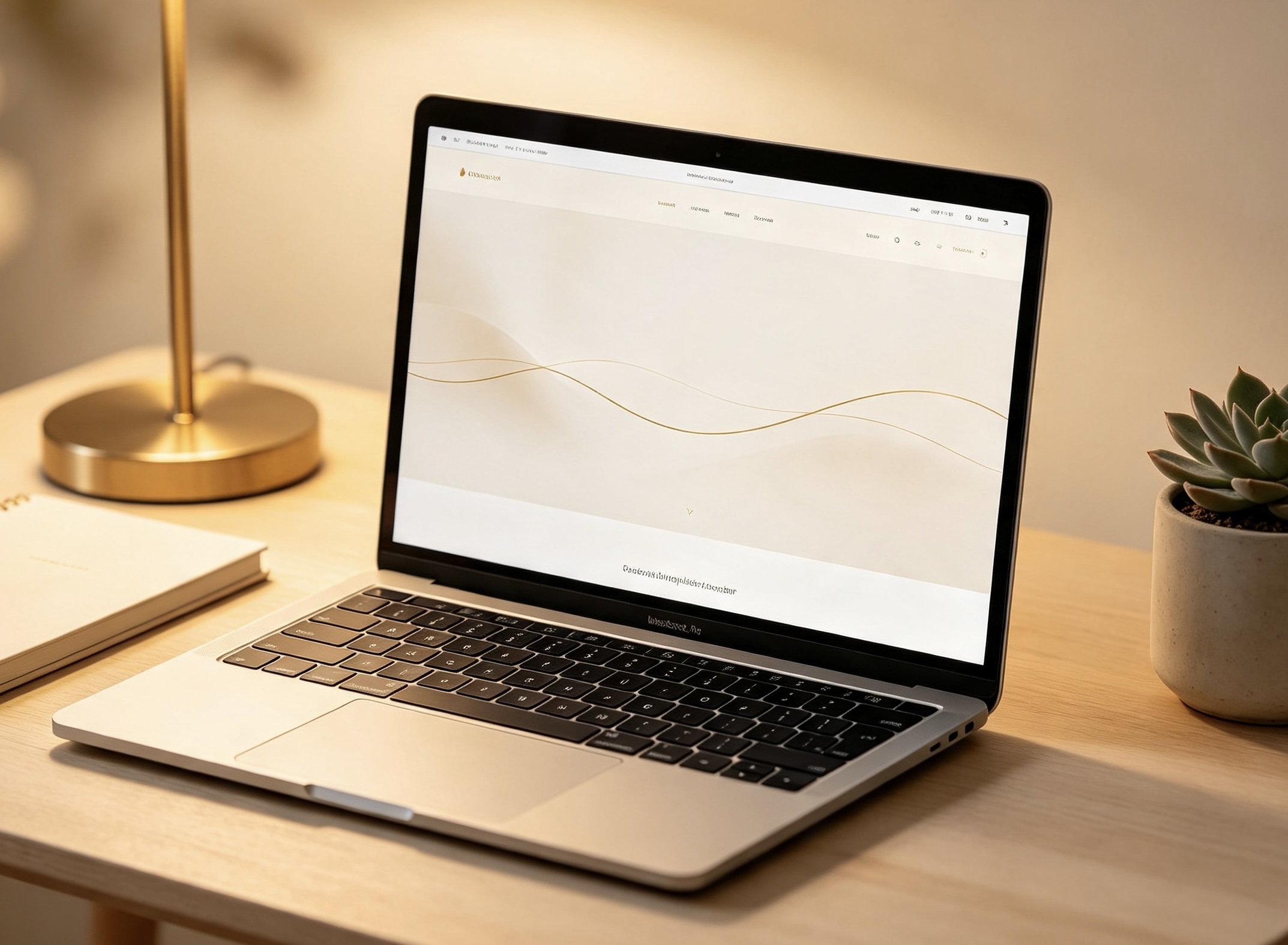 Modern website design displayed on a laptop
